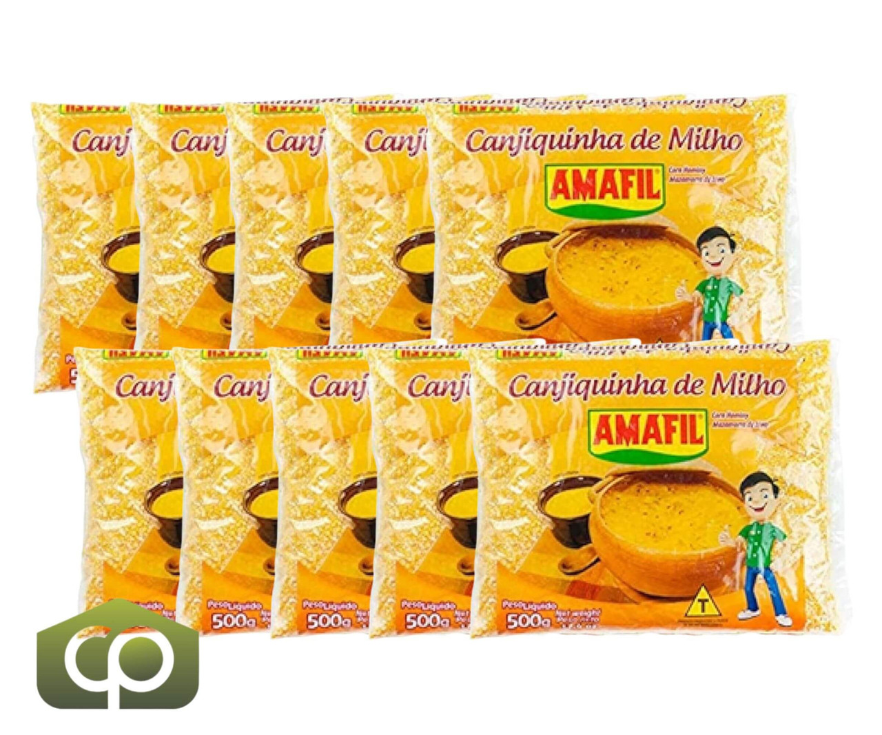 AMAFIL Cornmeal 10-CASE - 1000g Each | Authentic Brazilian Cornmeal - Chicken Pieces