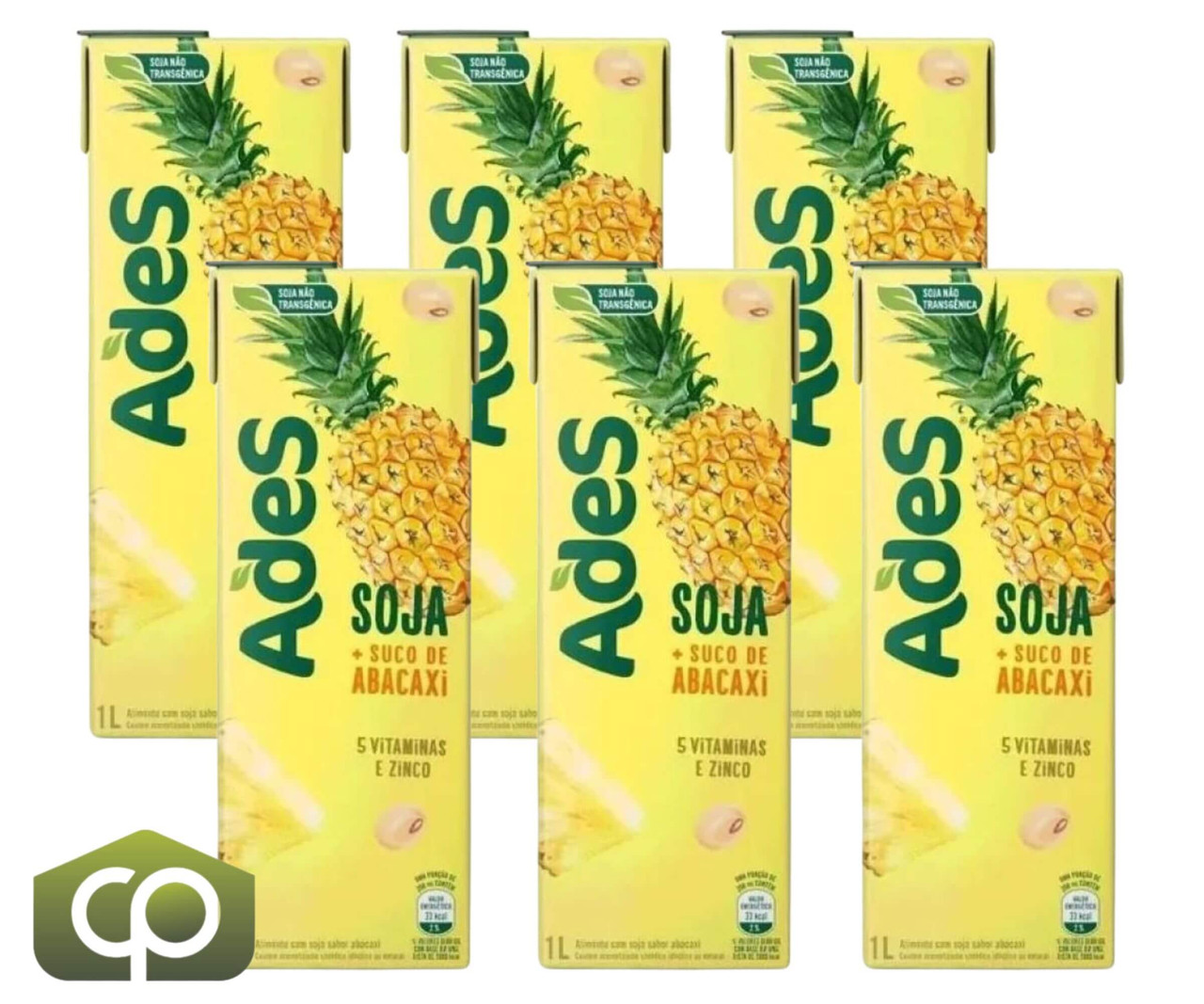 ADES Pineapple Soy Juice 6-CASE - 1L Each | Refreshing Pineapple Soy Drink - Chicken Pieces