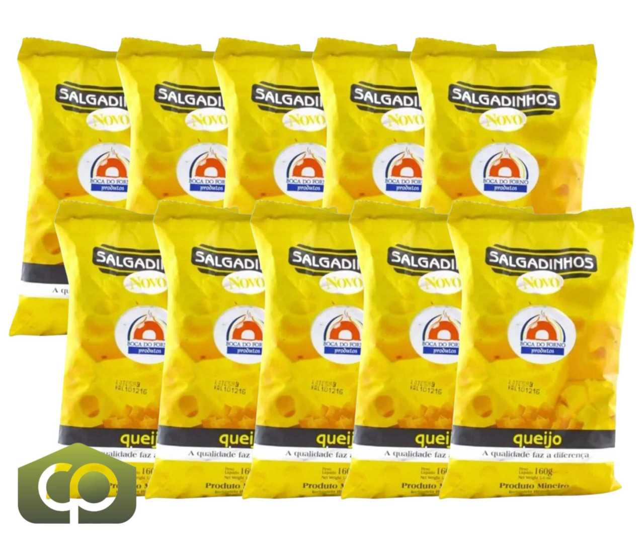 BOCA DO FORNO Cheese Chips Half-Box 10-CASE - 160g Each | Savory Cheese Snack - Chicken Pieces