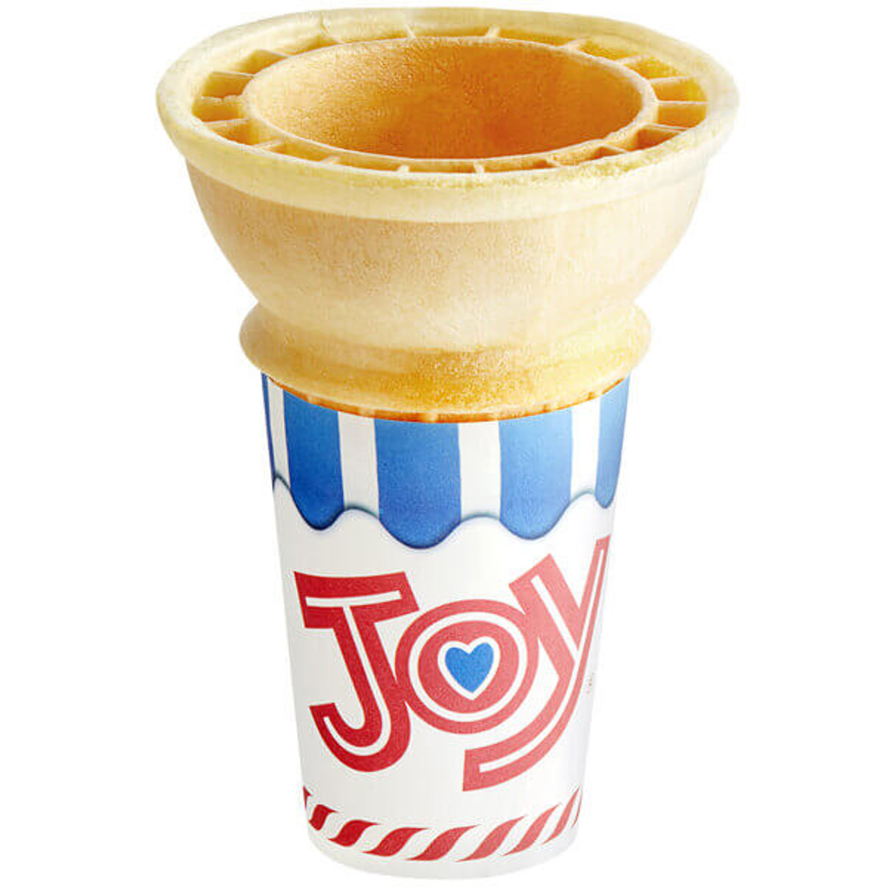 JOY #60 Flat Bottom Jacketed Cake Cone - 484/Case | for Multi-Scoop Treats - Chicken Pieces