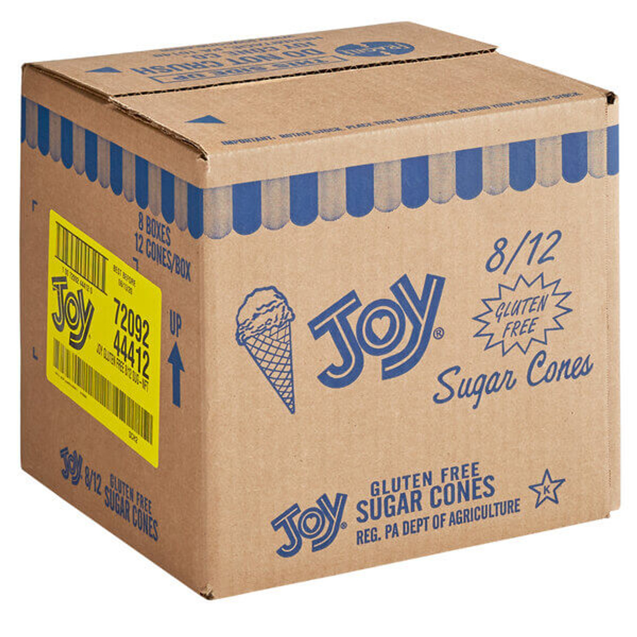 JOY Gluten-Free Sugar Cone - 96/Case (24cases/PALLET)- TOTAL 2304 CONES - Chicken Pieces