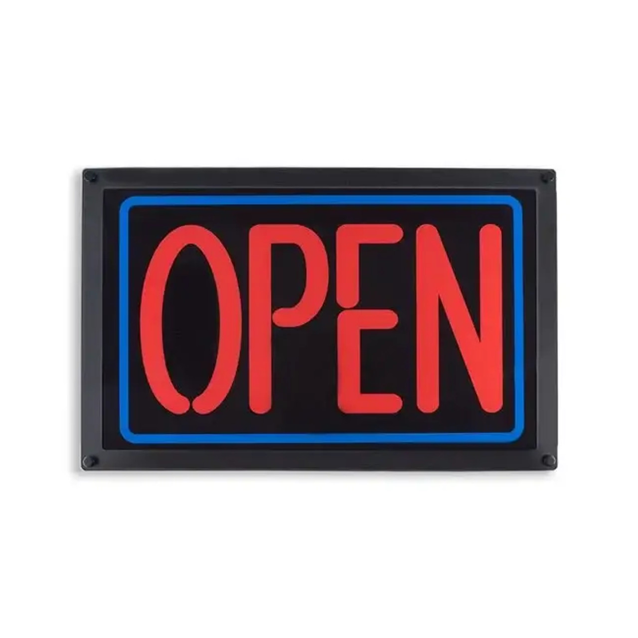 Cleaner's Supply OPEN" SLIM LED SIGN - 22" X 14" X 1/2 Efficient LED Lighting - Chicken Pieces