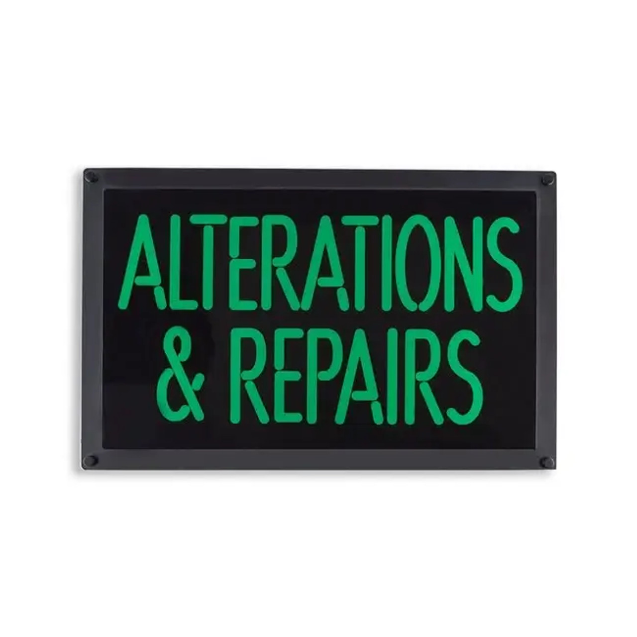 Cleaner's Supply "ALTERATIONS & REPAIRS" SLIM LED SIGN - 22" X 14" X 1/2" - Chicken Pieces