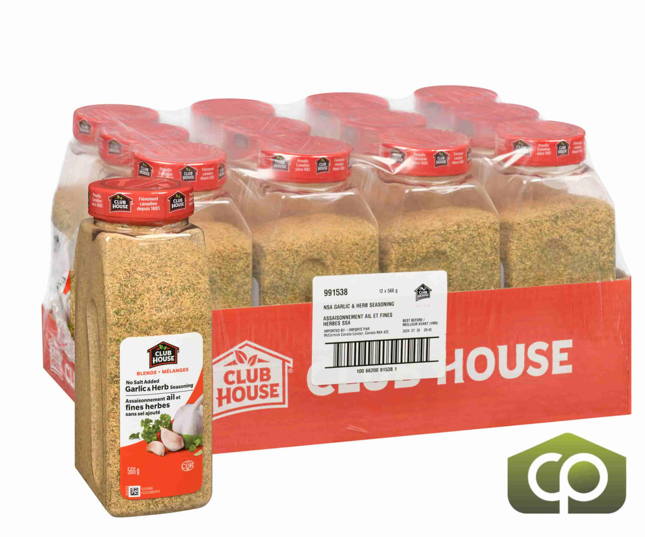 clubhouse Clubhouse Seasoning Garlic & Herb No Salt(12/Case) 