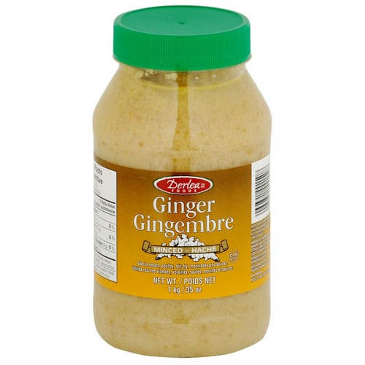  Derlea Brand Fo Spice Minced Ginger - 1 KG (6/Case) 