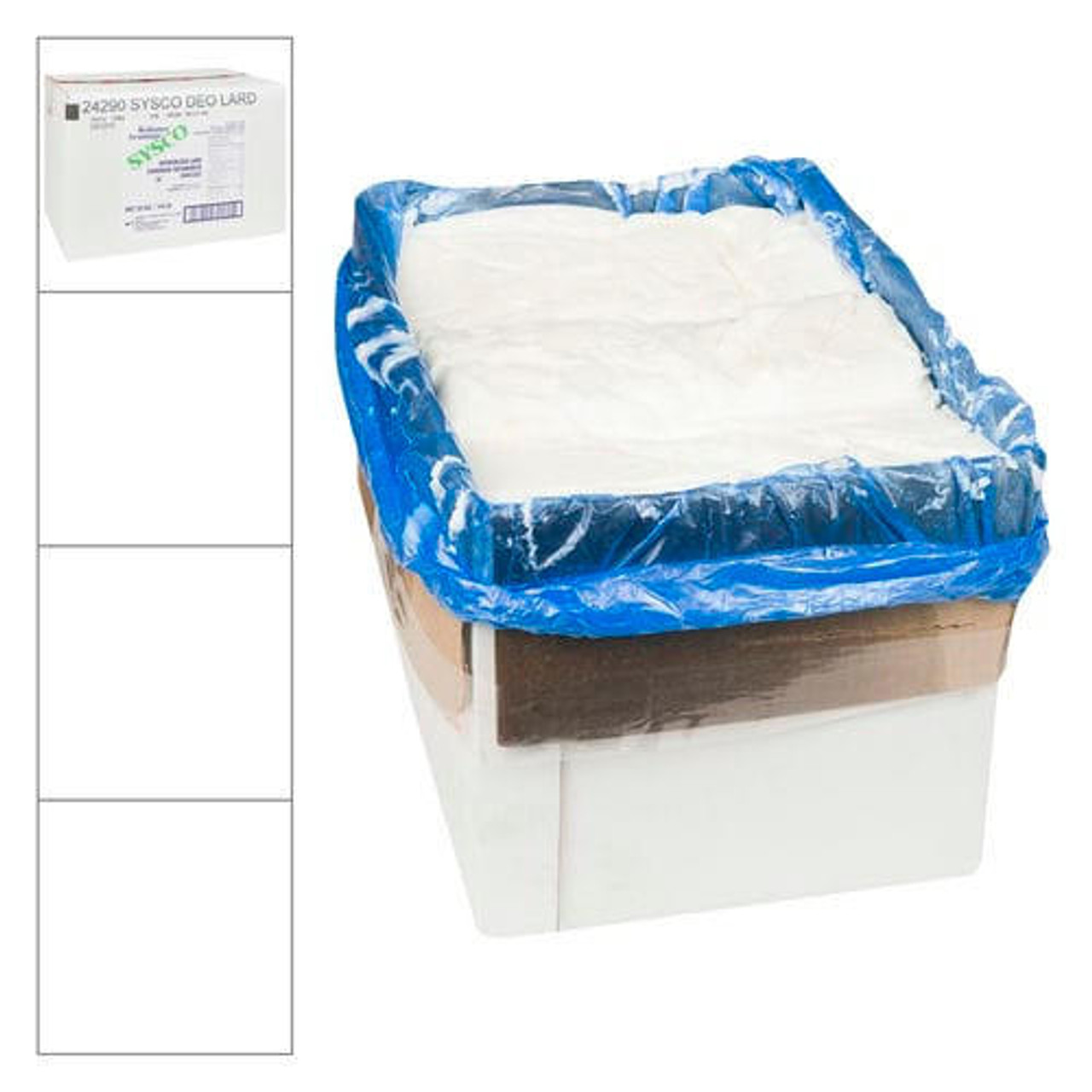 Sysco Reliance Deodorized Lard Cube - Versatile Cooking and Baking Fat, 20 KG 