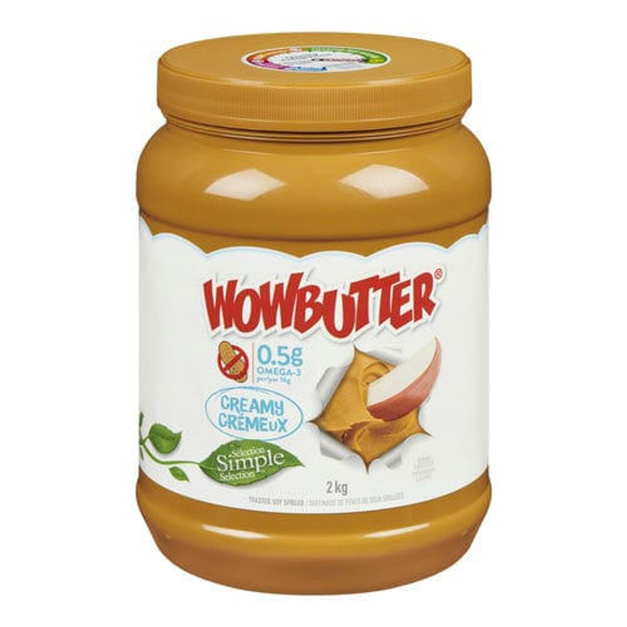 WOWBUTTER WowButter Creamy Soy Butter Spread - 4.41 LBS (2/Case) 