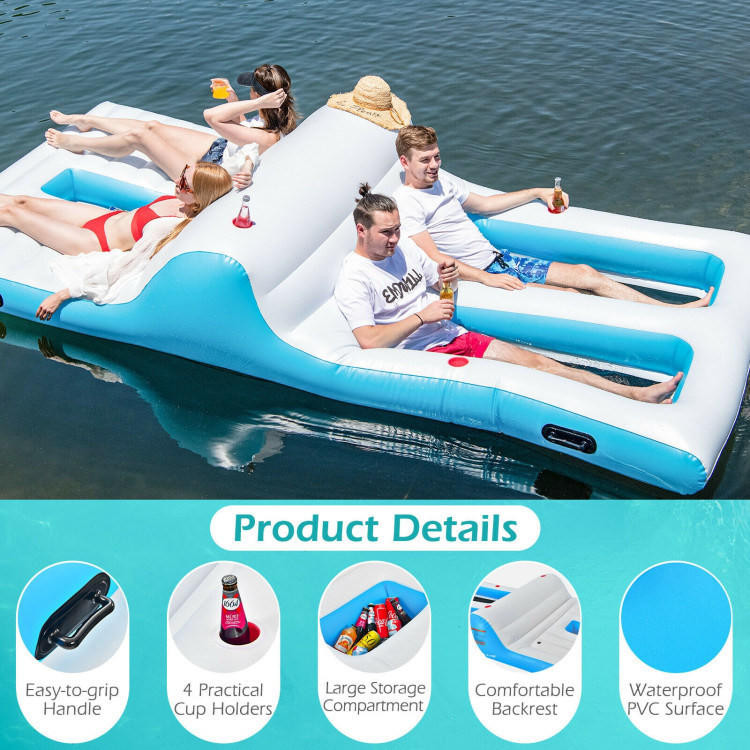 Lake Floaties For Adults Large Pool Float Raft - Premium Vinyl Lounge ...