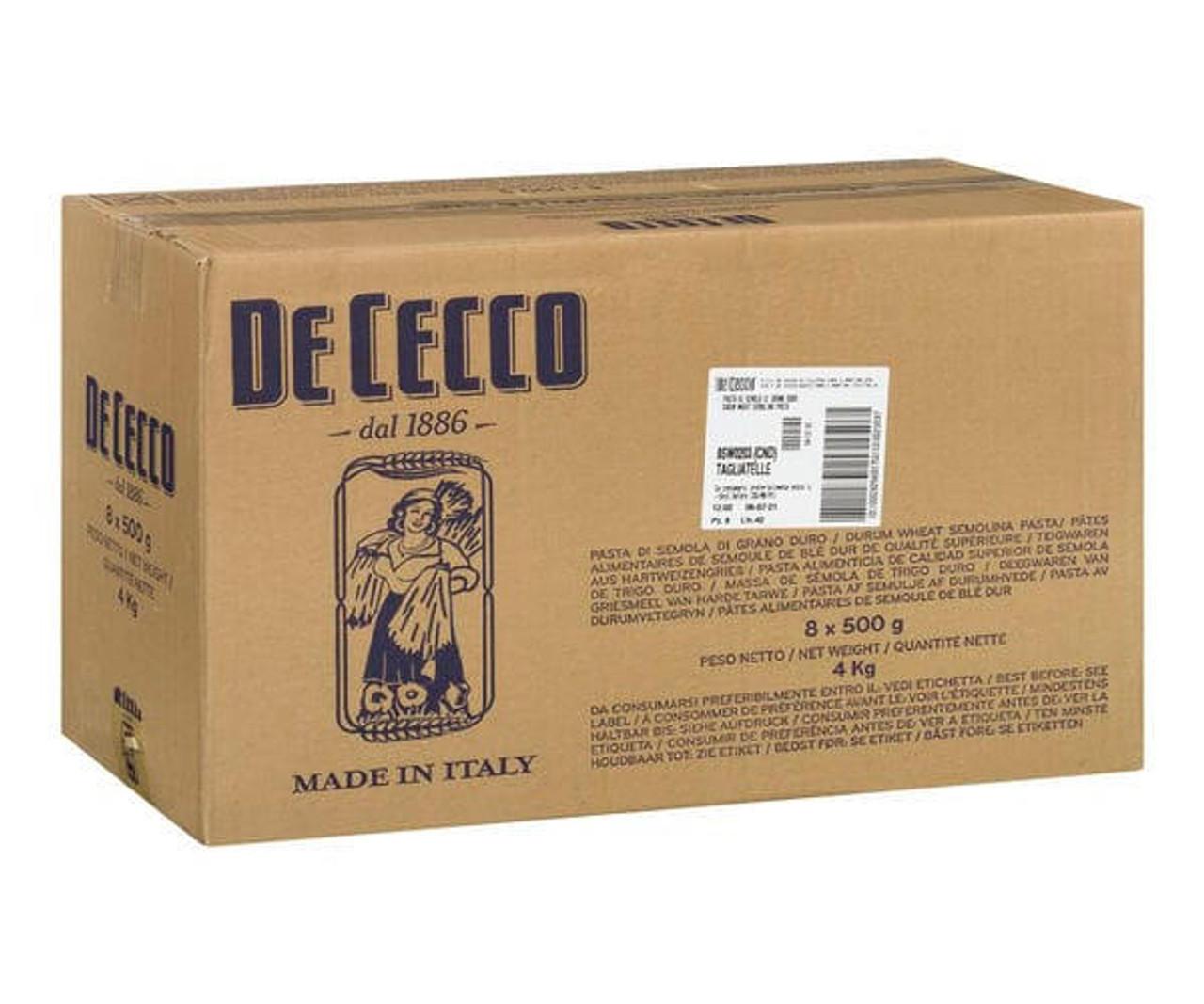 David De Cecco Pasta Tagliatelle Nest #203 500 GR/1.1 LBS Bulk size (8/Case) 