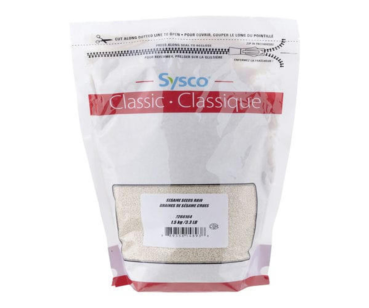  Sysco Classic Seed Sesame White 1.5 KG/3.31 LBS Bulk Size (2/Case) 