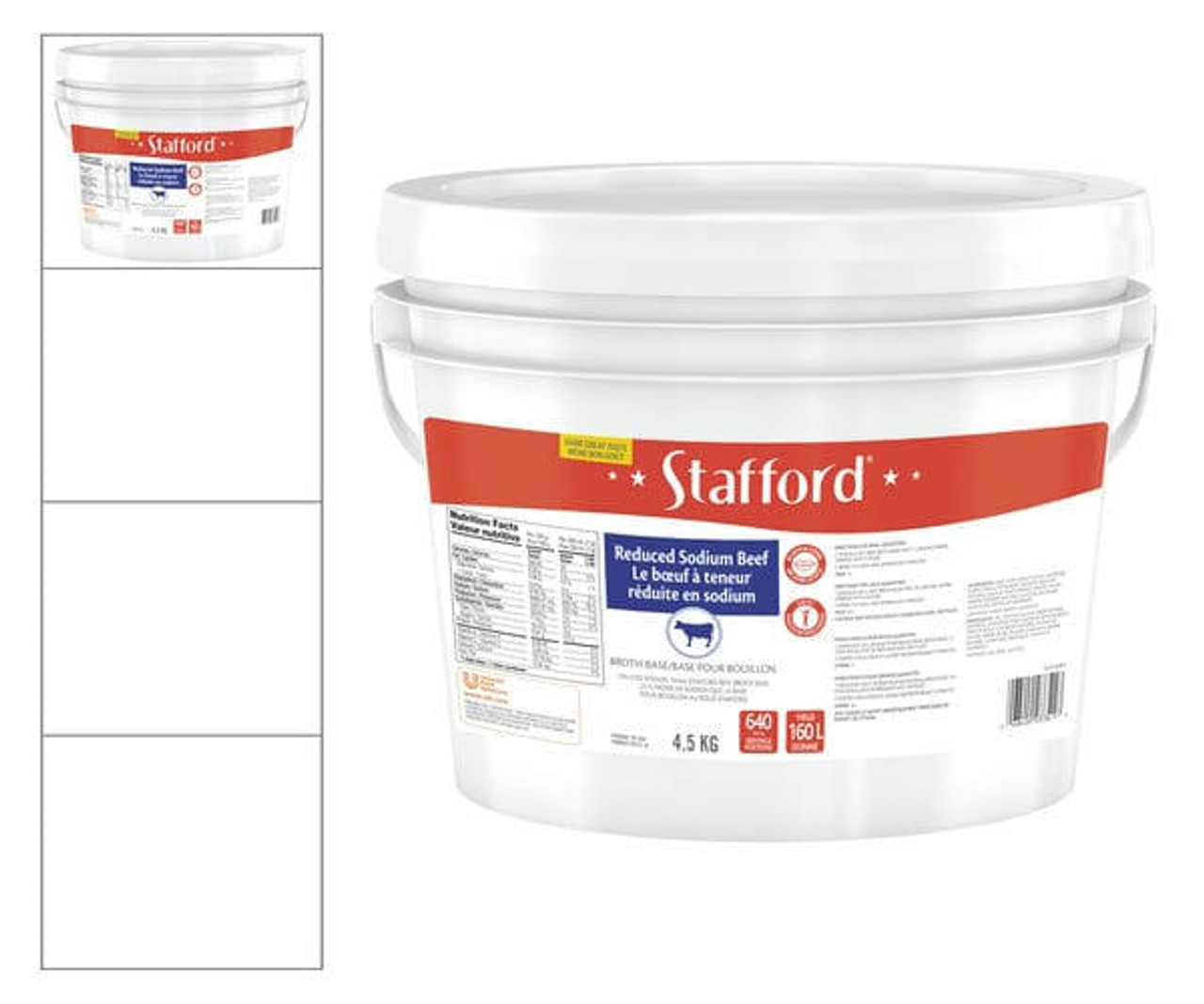 STAFFORD Stafford Soup Base Beef Reduced Sodium Gluten-Free 4.5 KG/9.9 LBS 