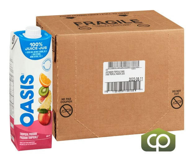 Oasis Juice Tropical Passion 960 ML/32.4 ounces (12/Case