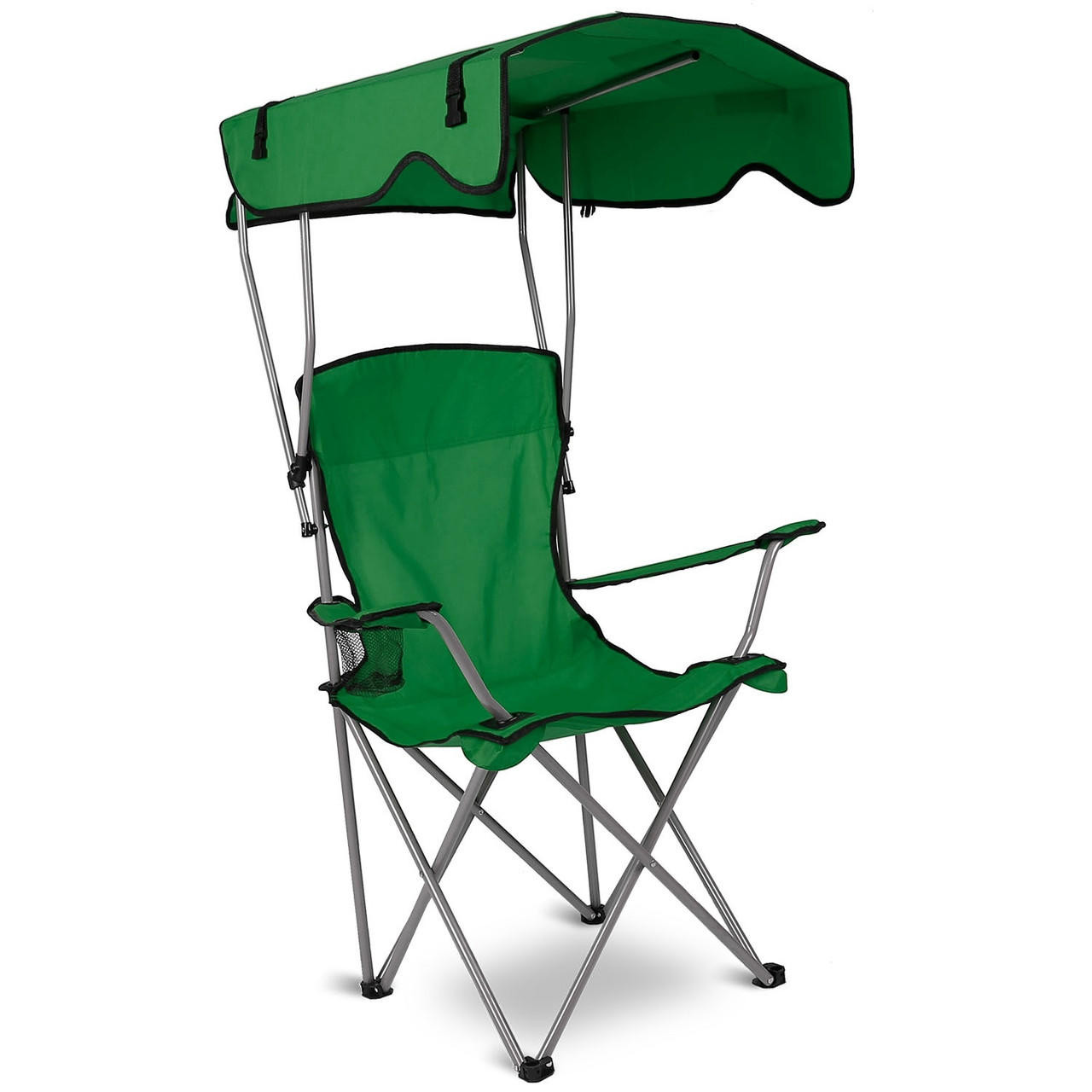  Folding Beach Chair with Canopy for Sun Protection, 330 lbs Capacity 