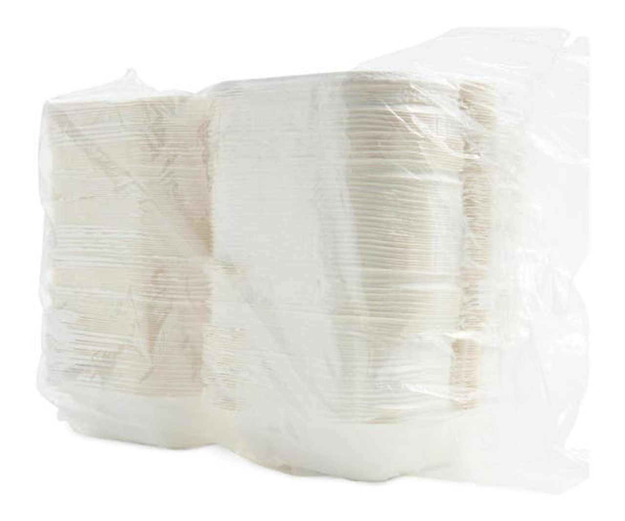 Chicken Pieces Earth Plus Container MFPP 1-Compartment Hinged 8in.x8in. White 100 CT (2/Case) 