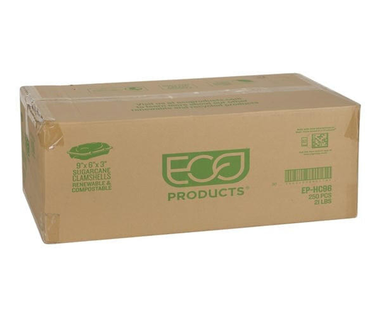 Chicken Pieces Eco Container Paper Biodegradable 1 Compartment 54 INCH (250/Case) 