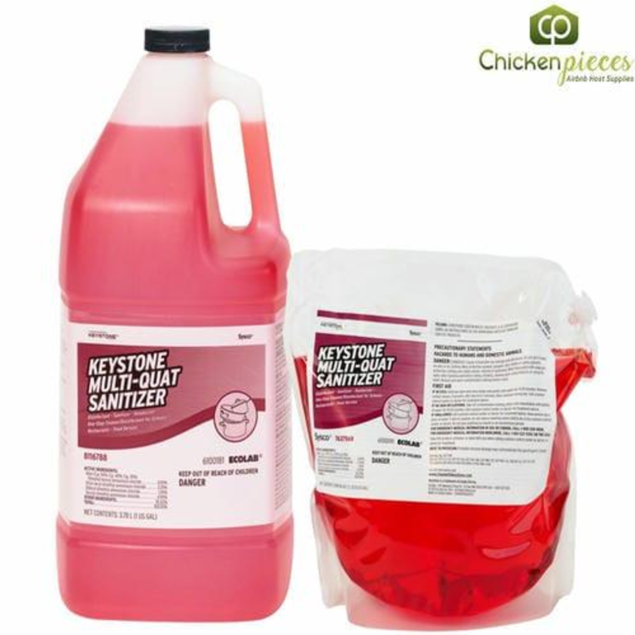 Chicken Pieces Keystone Sanitizer Liquid Multi-Quat 2 L/4.1 LBS (2/Case) 