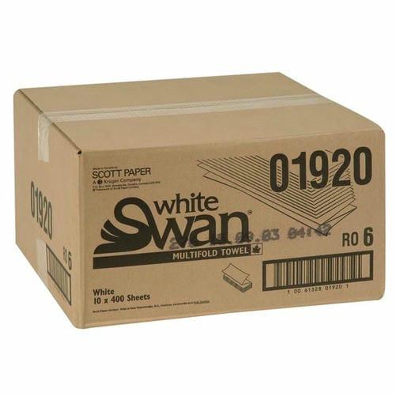 Chicken Pieces White Swan Paper Towel Multifold White Hand 334 CT (12/Case) - Recycled Fiber 