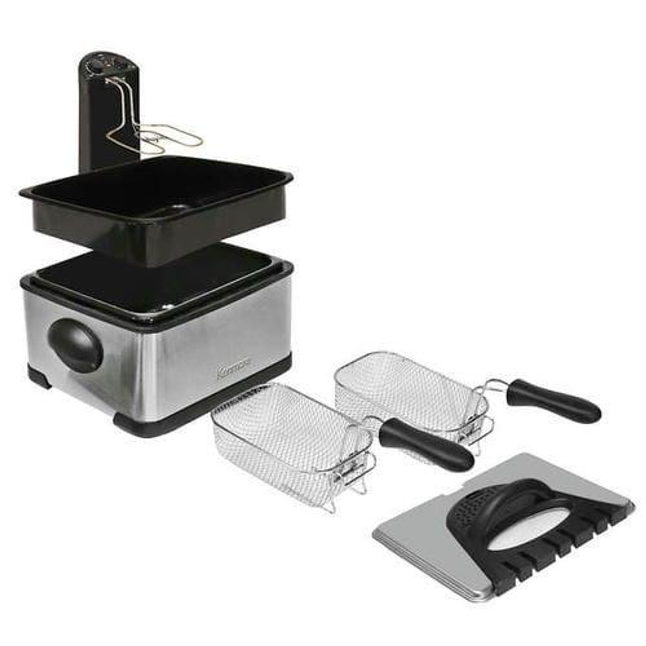 Chicken Pieces Kenmore 4L Basket Deep Fryer – Stainless Steel, 3 Baskets, Replaceable Filters 