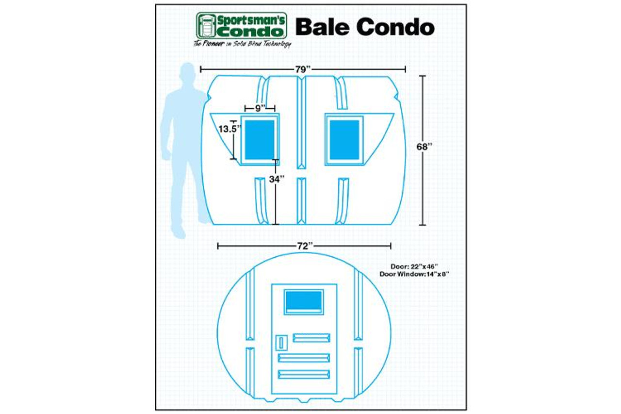  Sportsman's Condo Bale Condo Premium All-Weather Deer Hunting Blind 