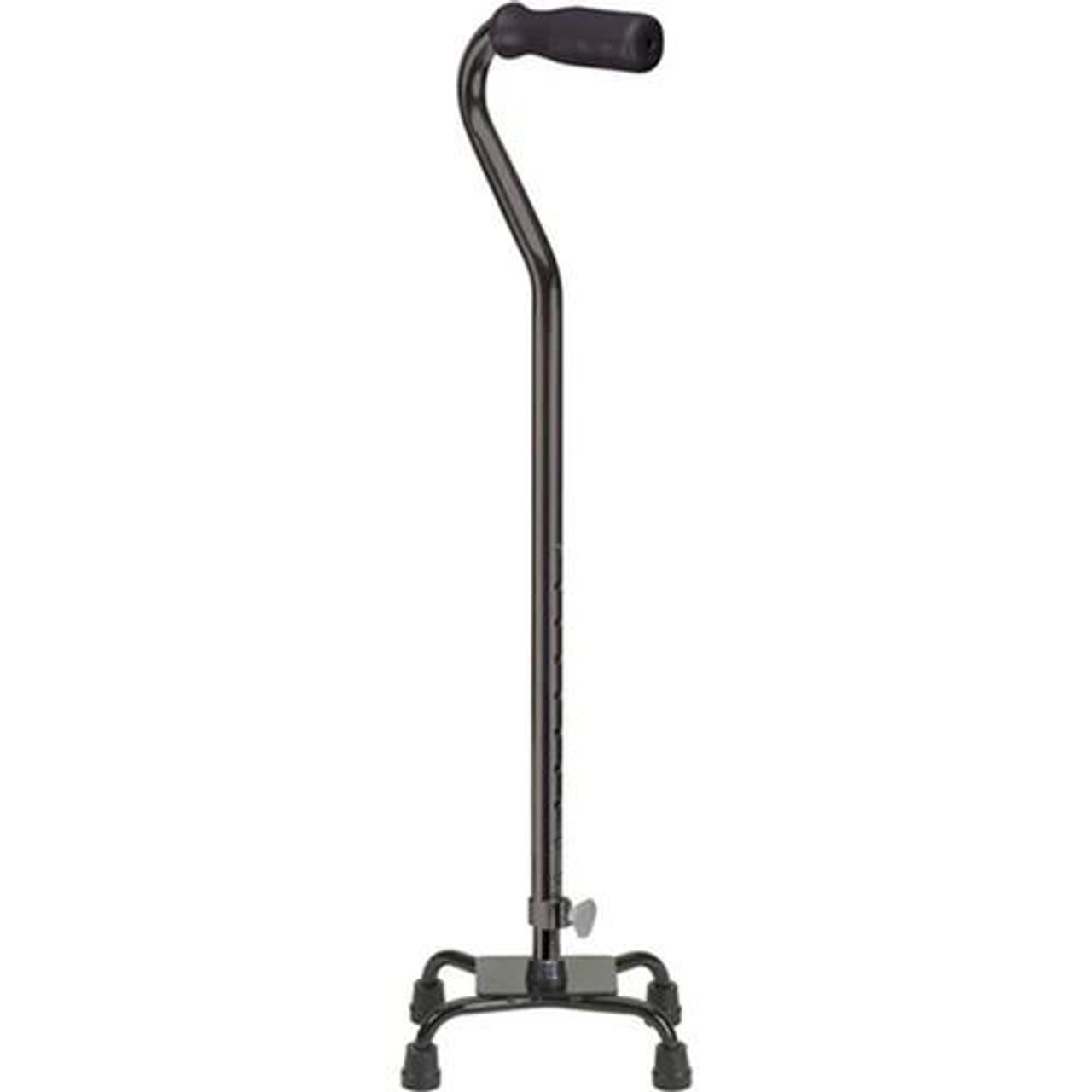  Drive Medical Foam Grip Four Point Cane - Adjustable Height with Offset Handle 