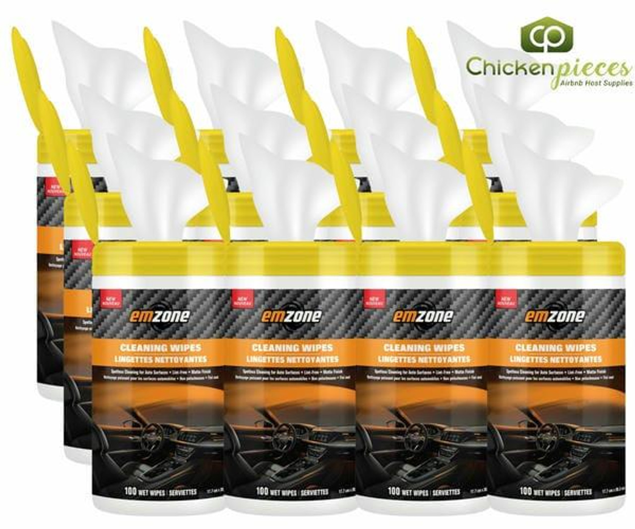  Emzone Cleaning Wipes 100 Wipes per Pack (12/Case) 