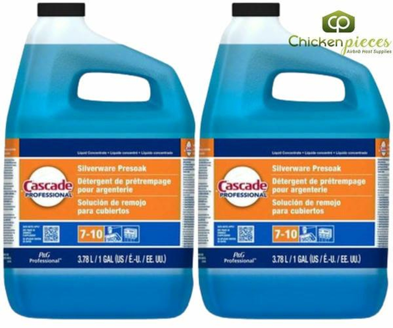 Cascades  Cascade Professional Silverware Presoak, Concentrate Closed Loop, 3.78 L/1 Gallon (2/Case) 