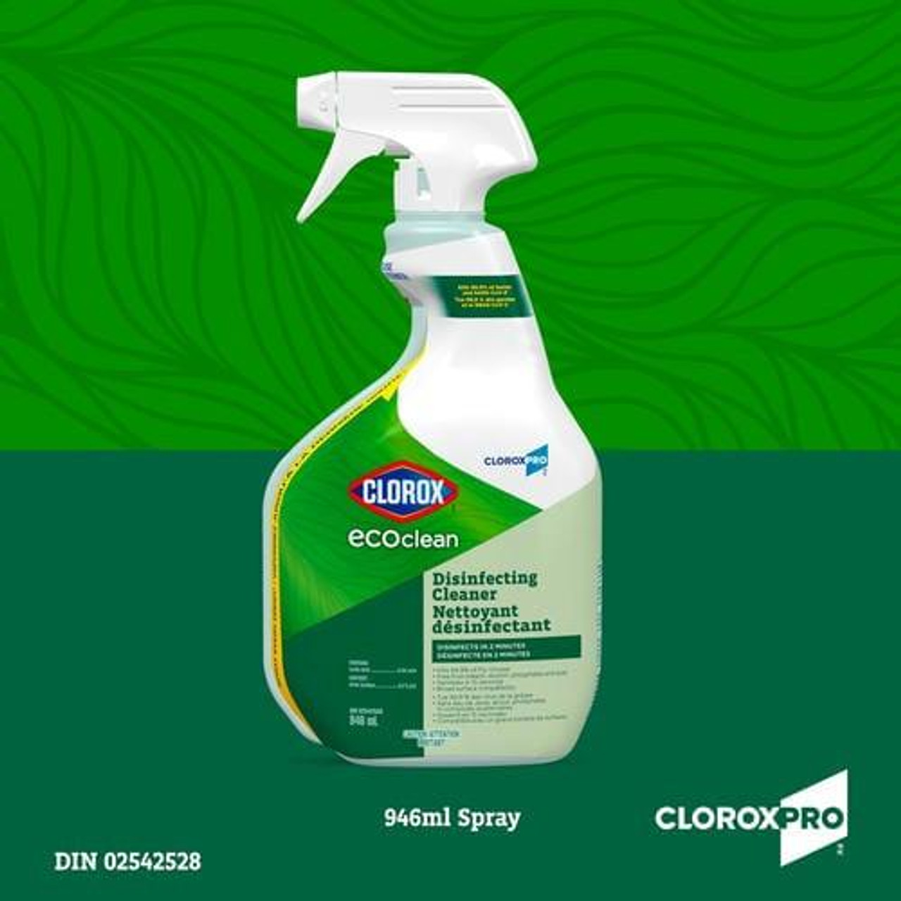 Clorox  CloroxPro Clorox EcoClean Disinfectant Cleaner, 946mL/32 oz(9/Case) 