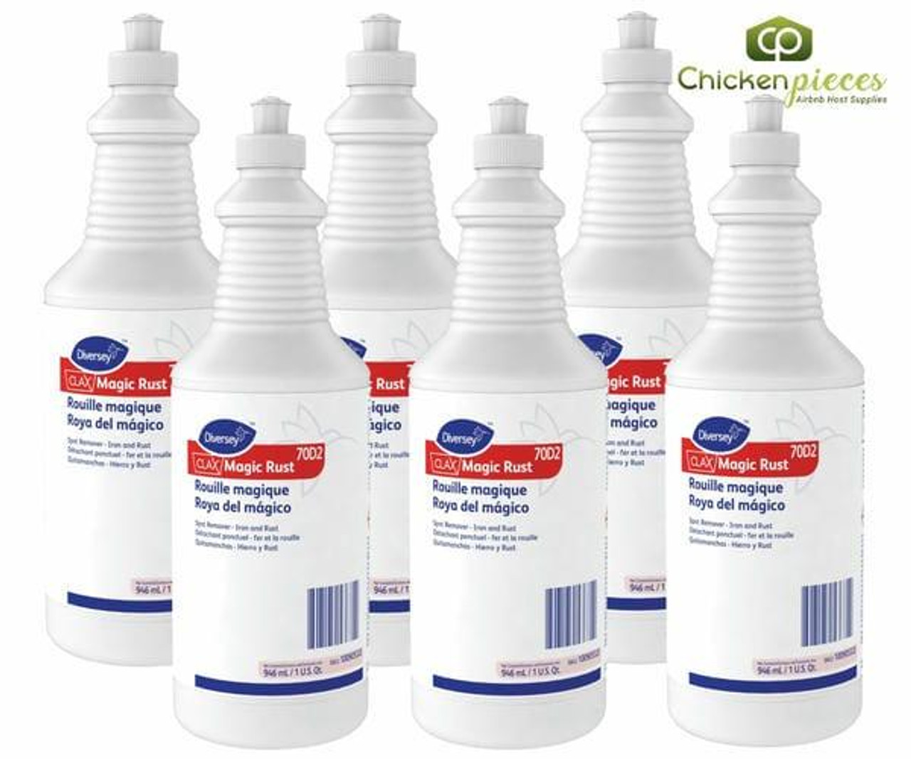 Diversey Divsery Clax Magic Rust Spot Remover - Iron and Rust Spray Bottle 946mL/32 oz (6/Case) 