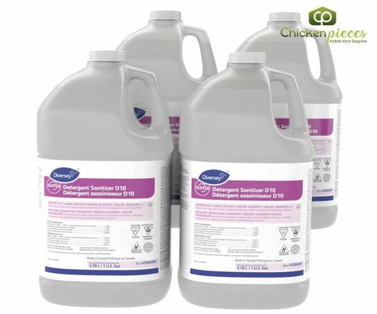  Diversey Suma® Detergent Sanitizer, Concentrate Closed Loop 3.78 L/1 Gallon (4/Case) 