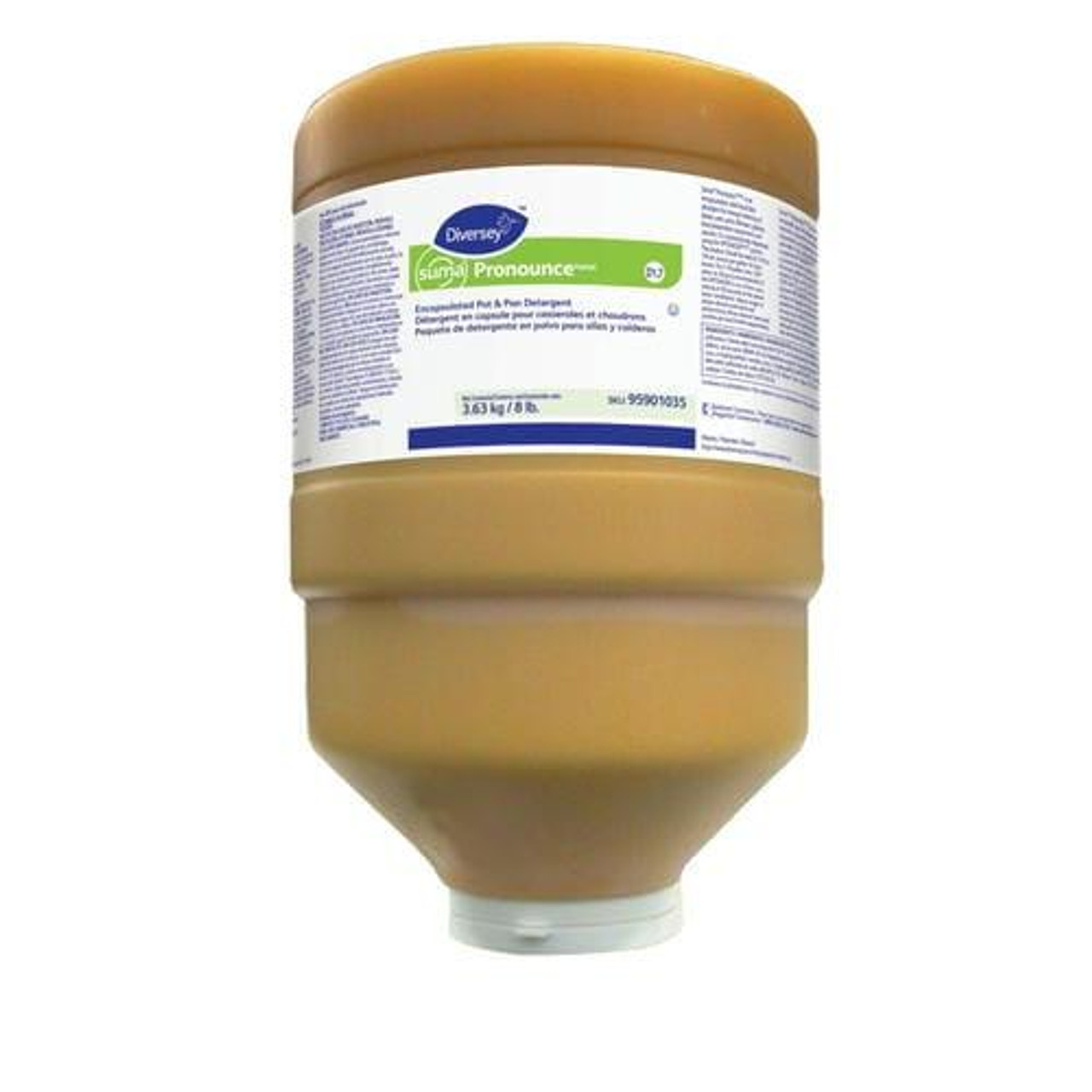  Diversey Suma® Pronounce D1.7 Encapsulated Solid Hand Dish Detergent 3.63 kgs/8 lbs (2/Case) 