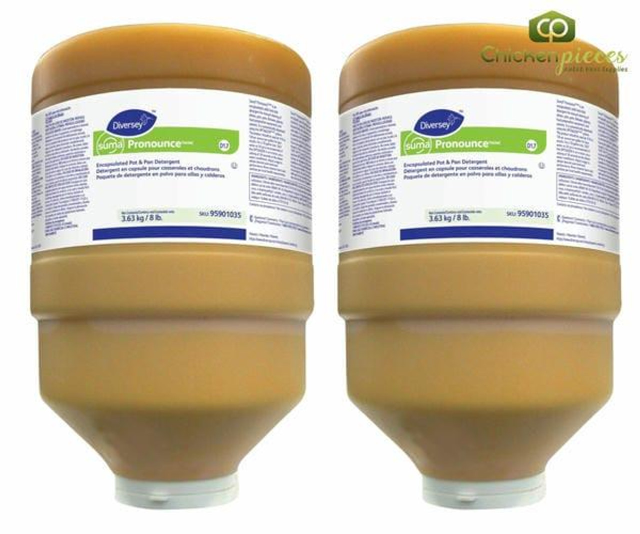  Diversey Suma® Pronounce D1.7 Encapsulated Solid Hand Dish Detergent 3.63 kgs/8 lbs (2/Case) 