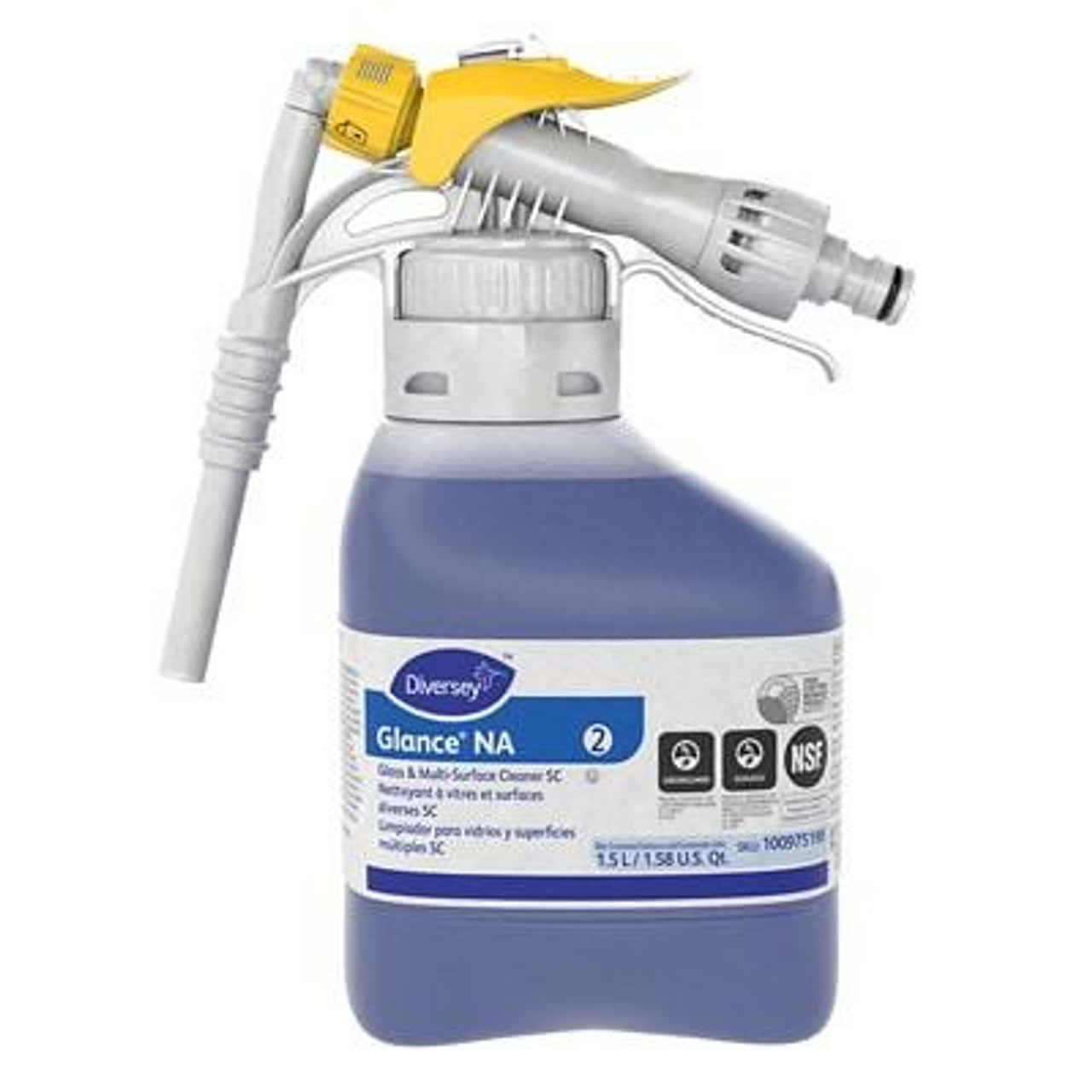  Diversey Glance Non-Ammoniated Glass Cleaner RTD 1.5L/50.72 oz (2/Case) 