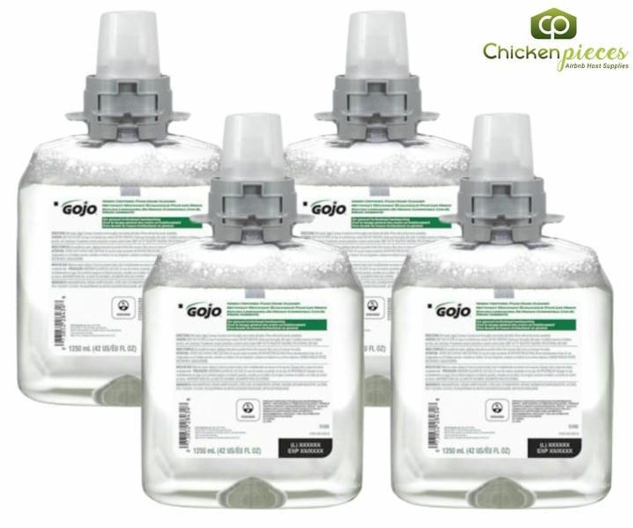  Gojo FMX Green Certified Foam Hand Soap Refills, 1,250 mL/42.27 oz (4/Case) 