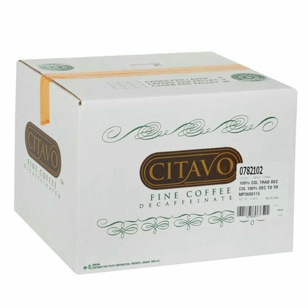 Citavo Coffee Ground Decaf Colombian Fine with Filter 50g/1.76 (96/Case)-Canadian Made