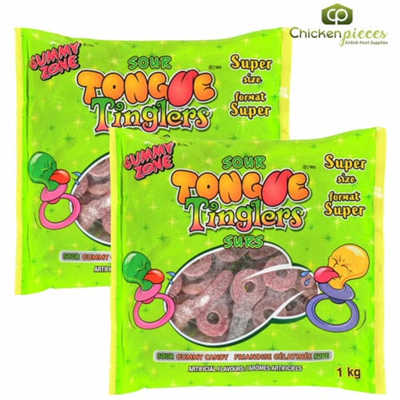 Gummy Zone Super Size Sour Gummy Candy 1Kg/2.20Lbs