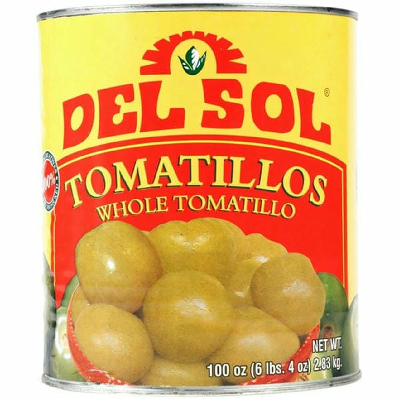 Del Sol Whole Tomatillos 2.83Kg/100oz Bulk Food Service - 6/Case (PALLET OF 55 CASES)