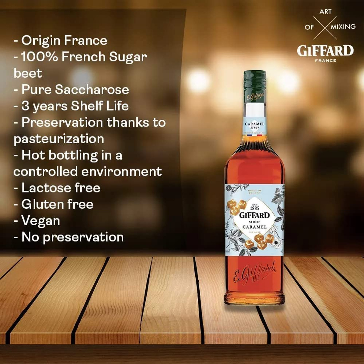 Gifford France Salted Caramel Syrup 1L-CHICKEN PIECES