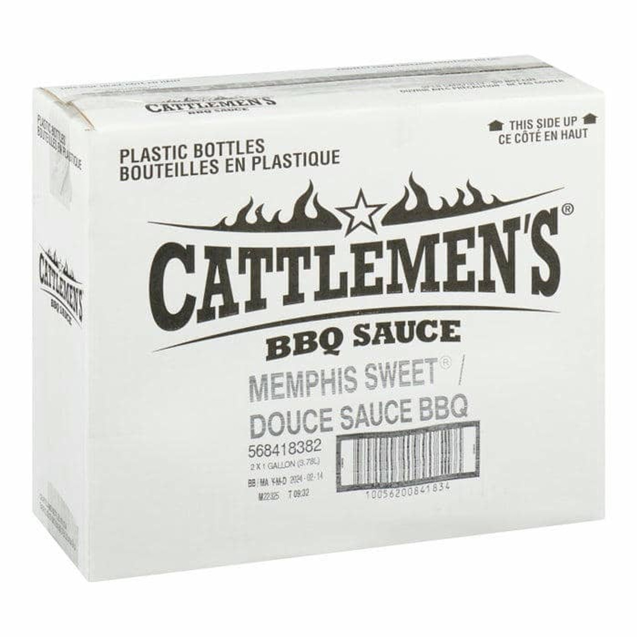 Cattlemen's Memphis Sweet Barbeque Sauce Bulk 3.78 Liters | 2/CASE | 50 CASES PER PALLET-(Total 100 units) - chicken pieces