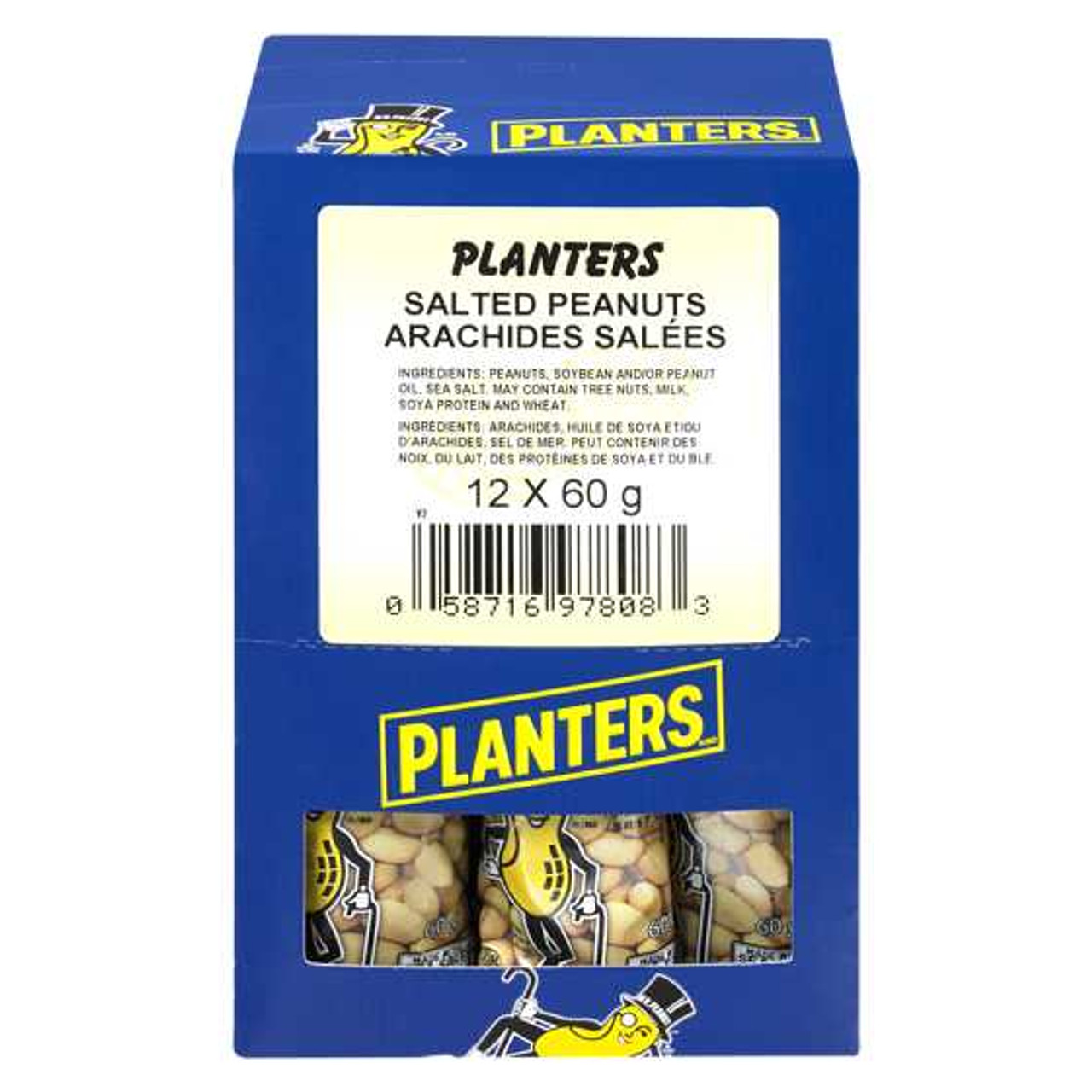 PLANTERS Peanuts, Salted 12x60.0 g PLANTERS Chicken Pieces