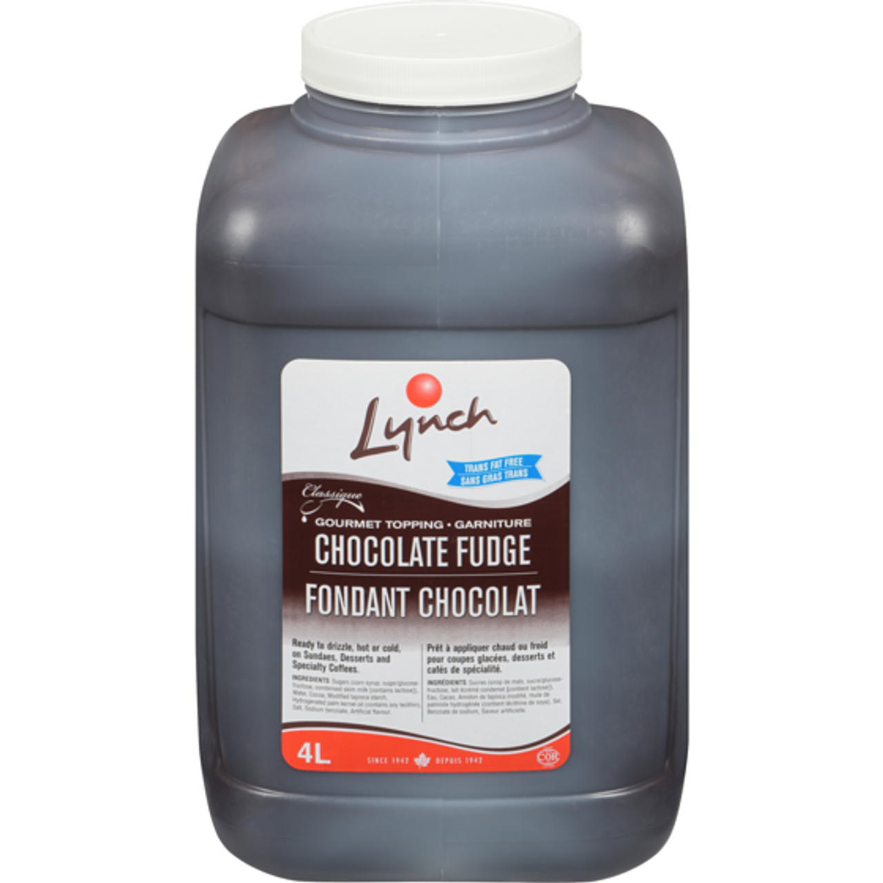 LYNCH Ice Cream Topping, Chocolate Fudge 4Litre