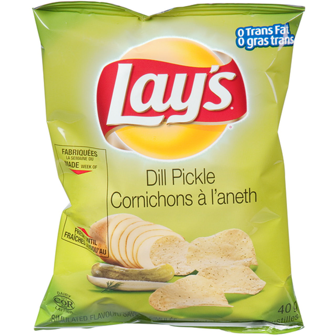 LAY'S Potato Chips, Dill Pickle, Vending Chips 40x40.0 g