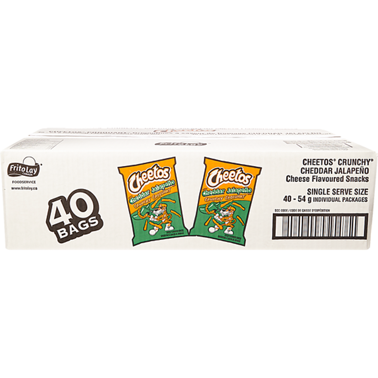 CHEETOS Crunchy Snacks, Cheddar Jalapeno (Case) 40x54.0 g