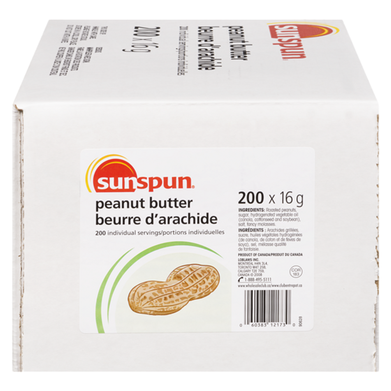 SUNSPUN Peanut Butter Portions 200x16.0 g