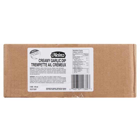 HEINZ Dipping Sauce, Creamy Garlic (Case) 100x44.0 ml