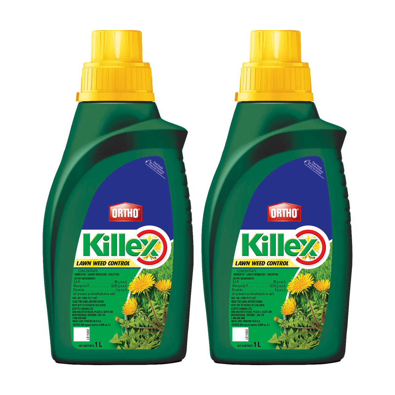 Ortho Killex 1L Lawn Weed Control Concentrate 2 PACK