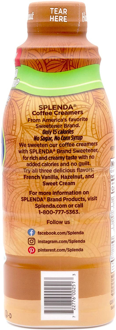 Splenda Sugar Free, Low Calorie Hazelnut Coffee Creamer (32 oz - 6pk)