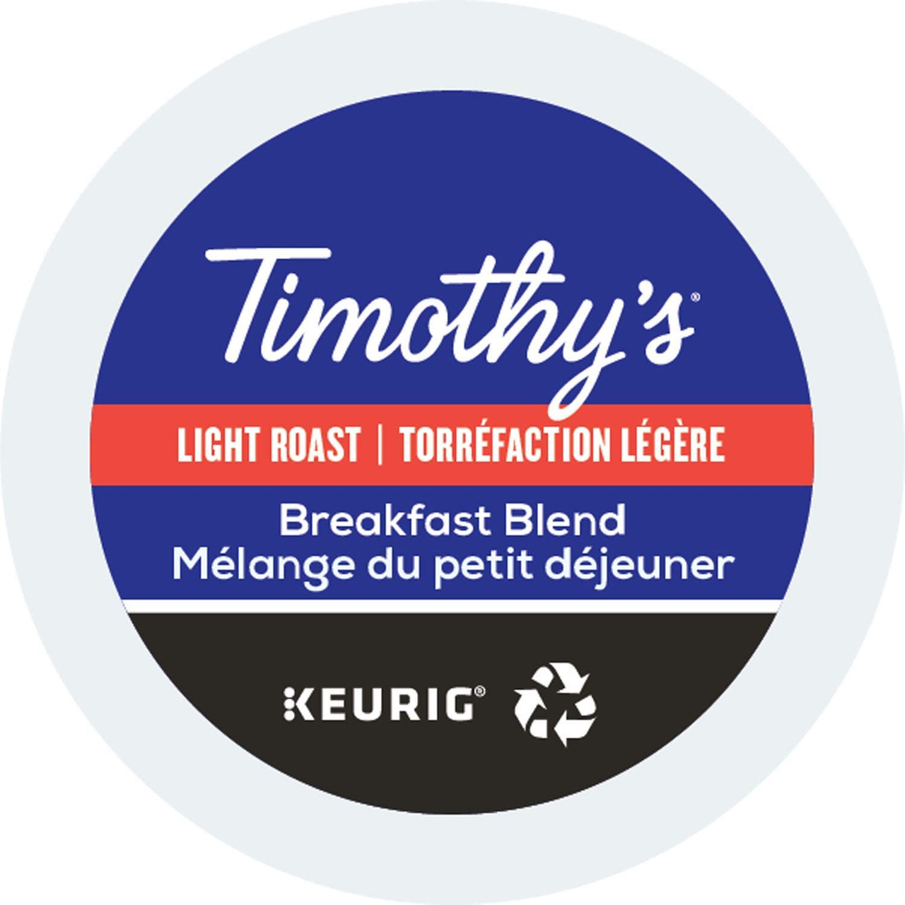 Keurig Timothy's English Breakfast Blend, K-Cup Pods, 96/case