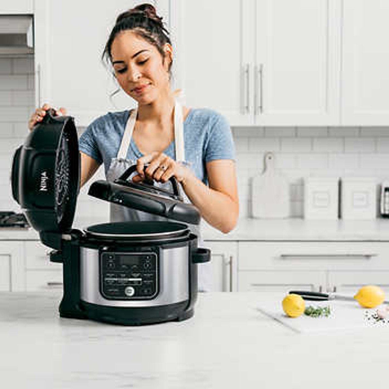  Ninja Foodi 5-in-1 Indoor Grill with Integrated Smart Probe,  3.9 L (4 qt.) Air Fryer : Home & Kitchen