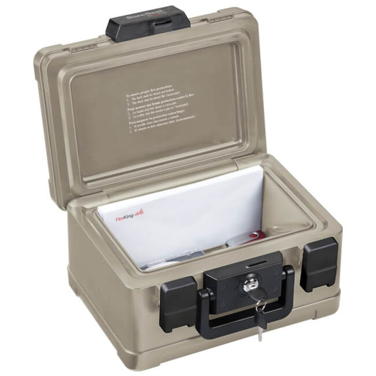 FireKing SS102 SureSeal 1/2 Hour Lockable Fire and Water Chest - 0.15 Cu. Ft.