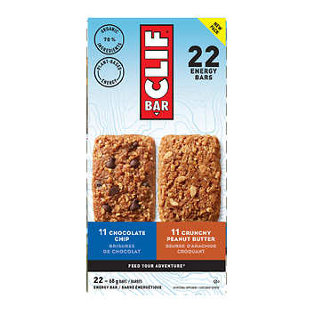 Clif Bar Energy Bars Variety Pack - 22 Bars, 68g Each - Fuel Your Adventure with Flavor- Chicken Pieces